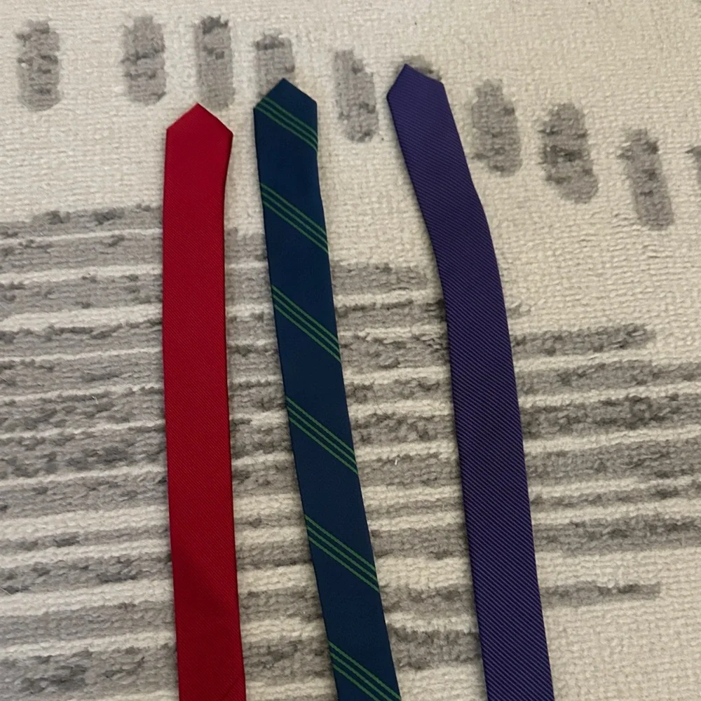 Classic Red, Green/blue, and Purple Crewcuts Tie Set